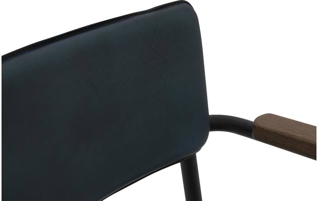 Goossens eetkamerstoel chaplin blauw leer - 8190170-08