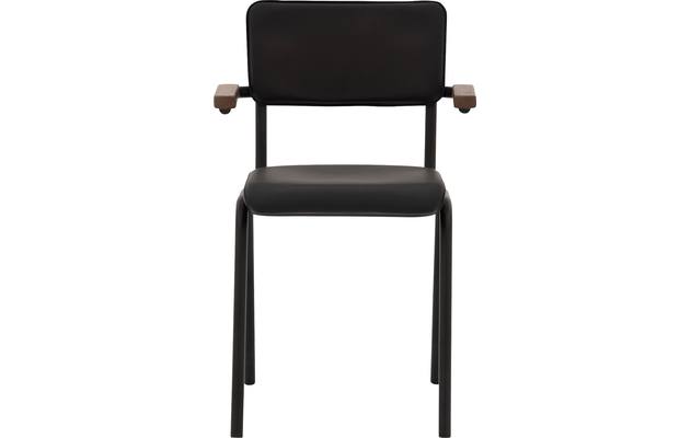 Goossens eetkamerstoel chaplin zwart leer - 8190175-01