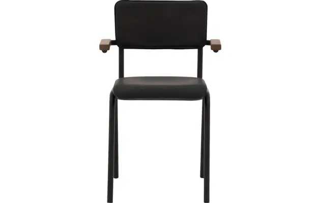 Goossens eetkamerstoel chaplin zwart leer - 8190175-01