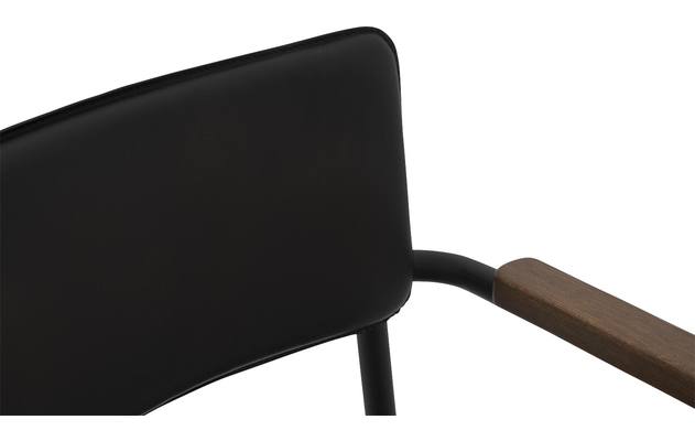 Goossens eetkamerstoel chaplin zwart leer - 8190175-07