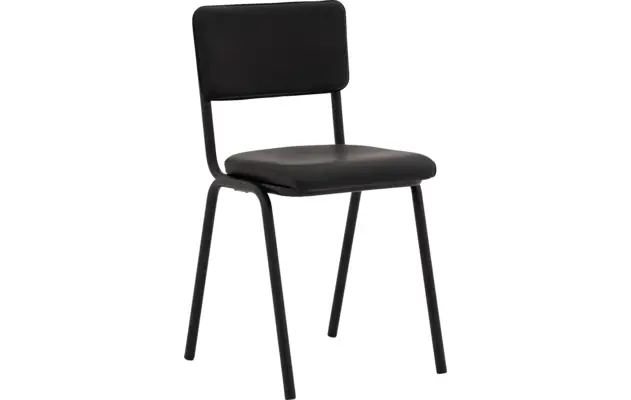 Goossens eetkamerstoel chaplin zwart leer - 8190176-02