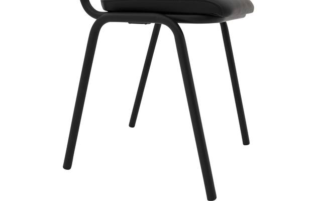 Goossens eetkamerstoel chaplin zwart leer - 8190176-06