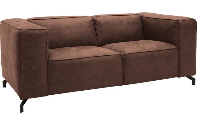 Goossens zitbank calvin bruin micro leer - 8190314-631-02