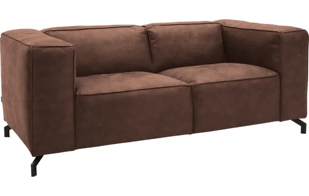 Goossens zitbank calvin bruin micro leer - 8190314-631-02