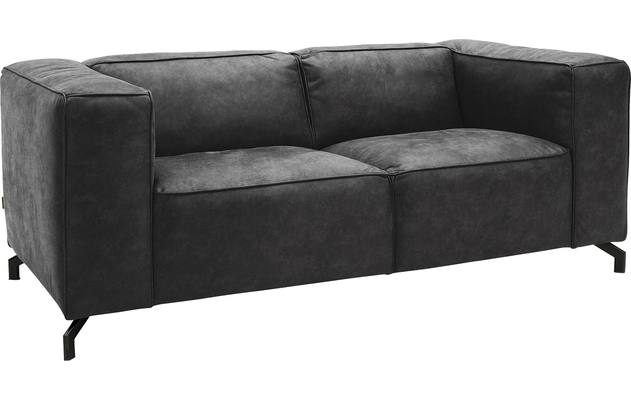 Goossens zitbank calvin grijs micro leer - 8190314-634-02