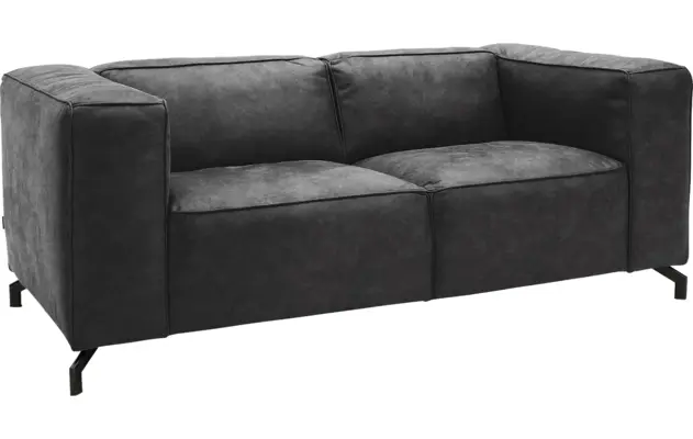 Goossens zitbank calvin grijs micro leer - 8190314-634-02