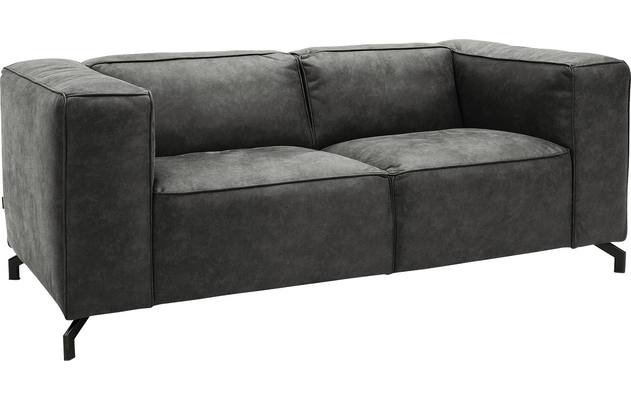 Goossens zitbank calvin grijs micro leer - 8190314-635-02