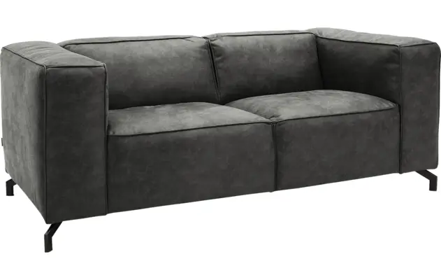 Goossens zitbank calvin grijs micro leer - 8190314-635-02