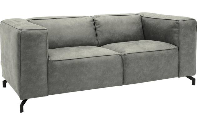 Goossens zitbank calvin grijs micro leer - 8190314-636-02