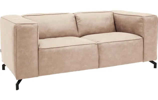 Goossens zitbank calvin beige micro leer - 8190314-637-02