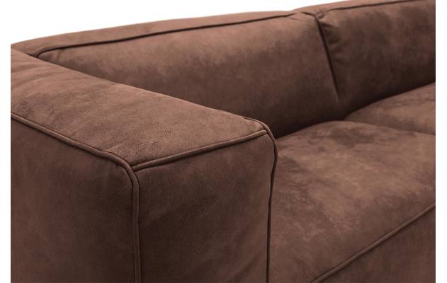 Goossens zitbank calvin bruin micro leer - 8190315-631-04
