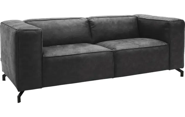 Goossens zitbank calvin grijs micro leer - 8190315-634-02