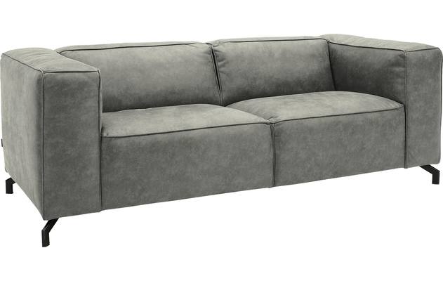 Goossens zitbank calvin grijs micro leer - 8190315-636-02
