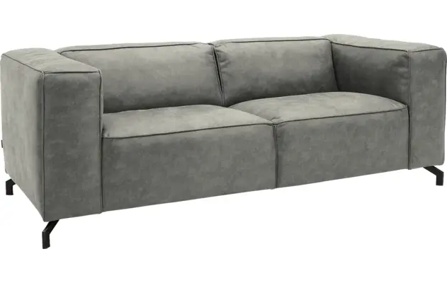 Goossens zitbank calvin grijs micro leer - 8190315-636-02
