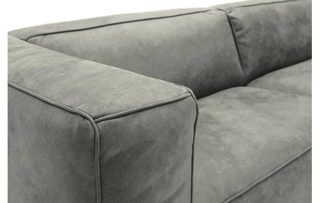 Goossens zitbank calvin grijs micro leer - 8190315-636-04