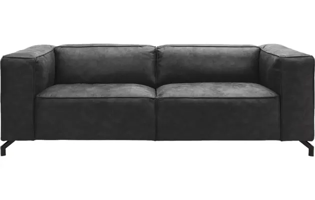 Goossens zitbank calvin grijs micro leer - 8190316-634-01