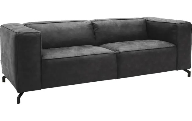 Goossens zitbank calvin grijs micro leer - 8190316-634-02