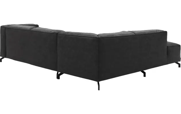 Goossens hoekbank calvin grijs micro leer - 8190317-634-04