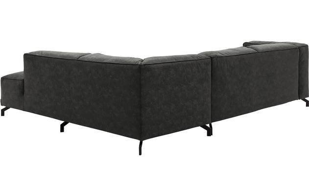 Goossens hoekbank calvin grijs micro leer - 8190317-635-04-gespiegeld