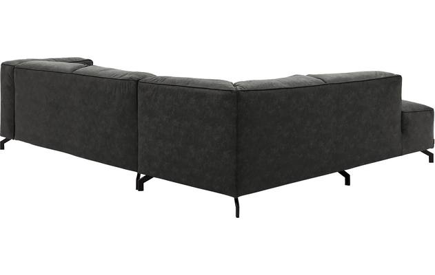 Goossens hoekbank calvin grijs micro leer - 8190317-635-04