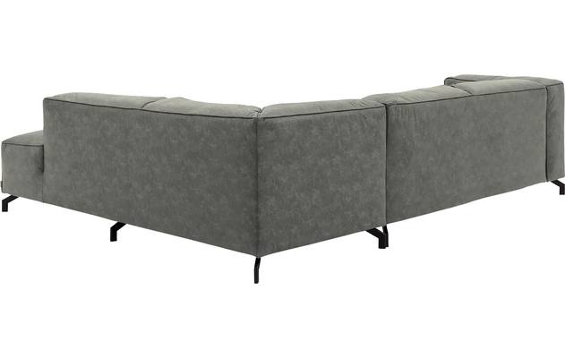 Goossens hoekbank calvin grijs micro leer - 8190317-636-04-gespiegeld