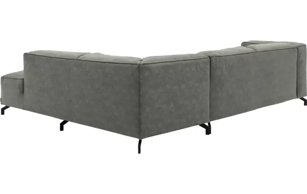 Goossens hoekbank calvin grijs micro leer - 8190317-636-04-gespiegeld