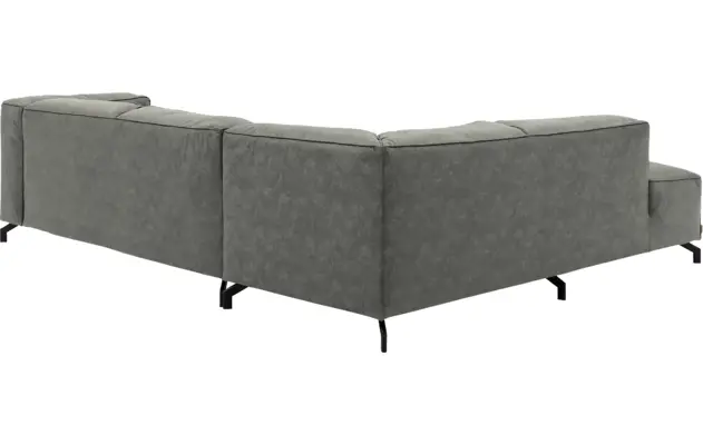 Goossens hoekbank calvin grijs micro leer - 8190317-636-04