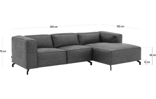 Calvin - 2,5 zits + chaise longue rechts