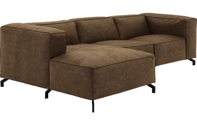 Goossens loungebank calvin groen micro leer - 8190318-626-03-gespiegeld