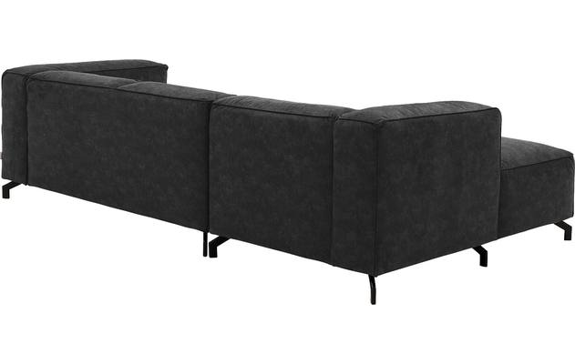 Goossens loungebank calvin grijs micro leer - 8190318-634-04-gespiegeld