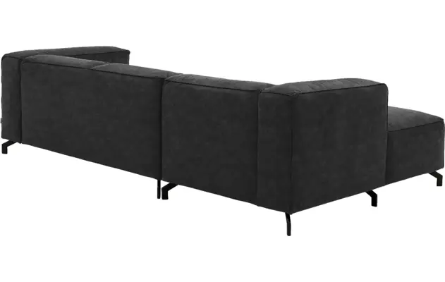 Goossens loungebank calvin grijs micro leer - 8190318-634-04-gespiegeld