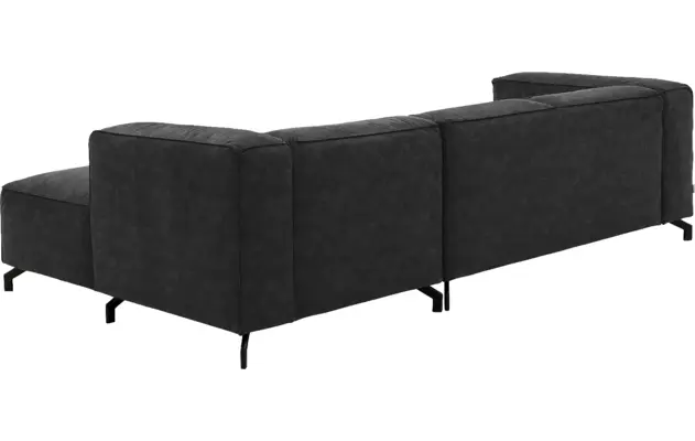 Goossens loungebank calvin grijs micro leer - 8190318-634-04