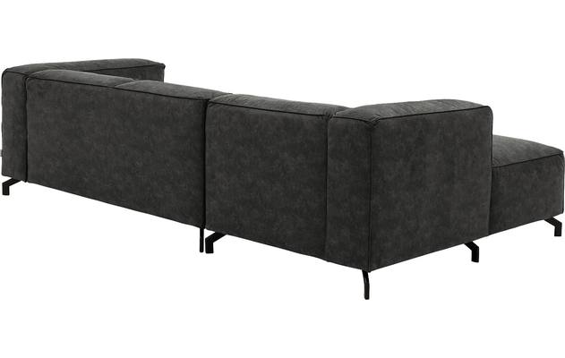 Goossens loungebank calvin grijs micro leer - 8190318-635-04-gespiegeld