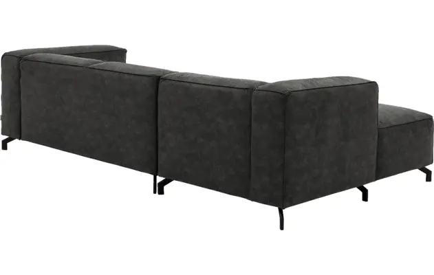 Goossens loungebank calvin grijs micro leer - 8190318-635-04-gespiegeld