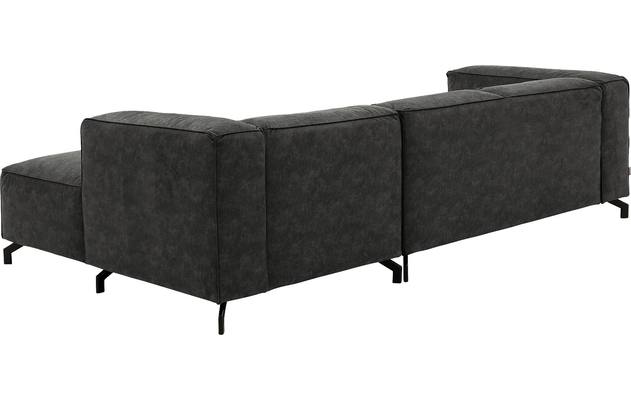 Goossens loungebank calvin grijs micro leer - 8190318-635-04
