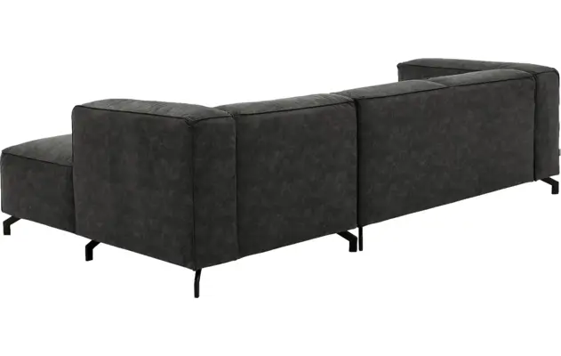 Goossens loungebank calvin grijs micro leer - 8190318-635-04