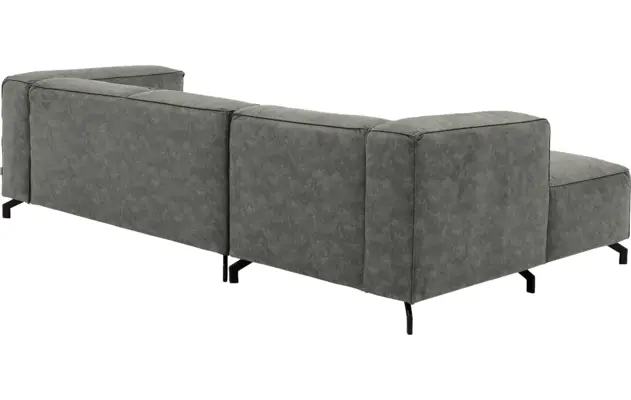 Goossens loungebank calvin grijs micro leer - 8190318-636-04-gespiegeld