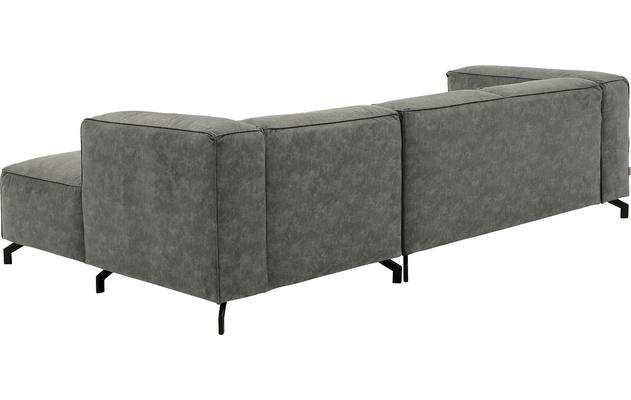 Goossens loungebank calvin grijs micro leer - 8190318-636-04