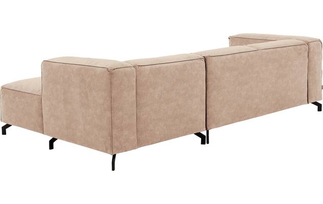 Goossens loungebank calvin beige micro leer - 8190318-637-04