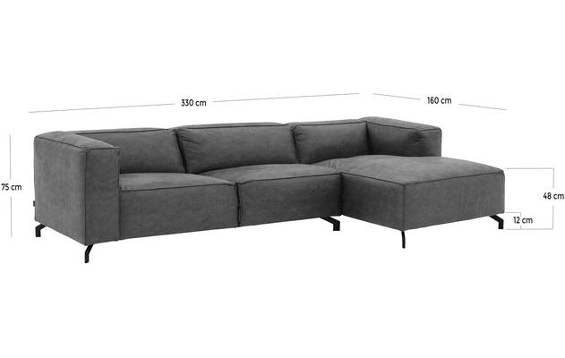 Calvin - 3,5 zits + chaise longue rechts