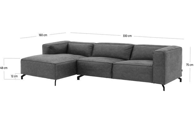Calvin - 3,5 zits + chaise longue links