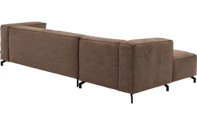 Goossens loungebank calvin bruin micro leer - 8190319-627-04-gespiegeld