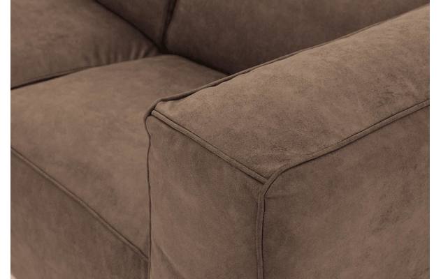 Goossens loungebank calvin bruin micro leer - 8190319-627-09-gespiegeld