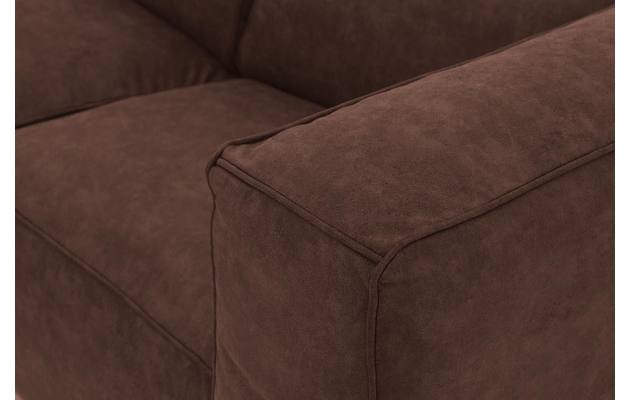 Goossens loungebank calvin bruin micro leer - 8190319-631-09-gespiegeld