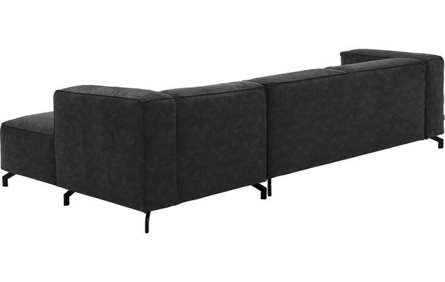 Goossens loungebank calvin grijs micro leer - 8190319-634-04