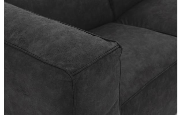 Goossens loungebank calvin grijs micro leer - 8190319-634-09