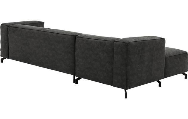 Goossens loungebank calvin grijs micro leer - 8190319-635-04-gespiegeld