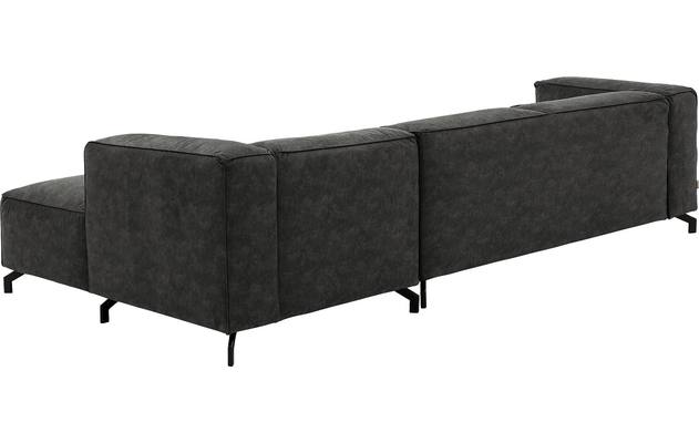 Goossens loungebank calvin grijs micro leer - 8190319-635-04
