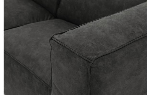 Goossens loungebank calvin grijs micro leer - 8190319-635-09-gespiegeld