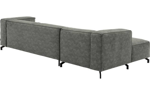Goossens loungebank calvin grijs micro leer - 8190319-636-04-gespiegeld